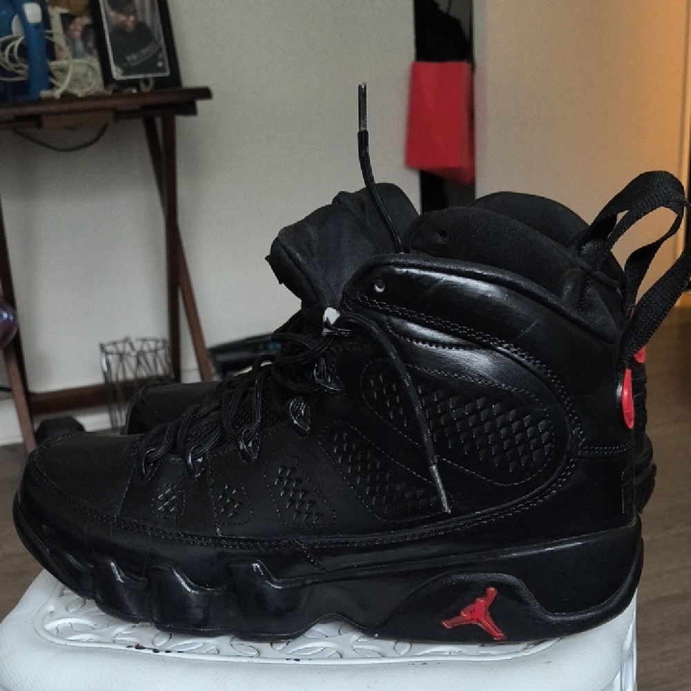Jordan Black and Red Sneakers
